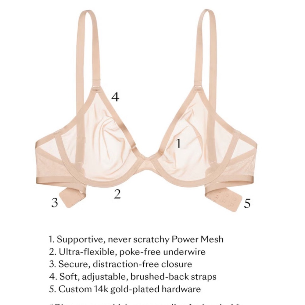ON HOLD—CUUP Sheer Nude Bra - Picture 5 of 5